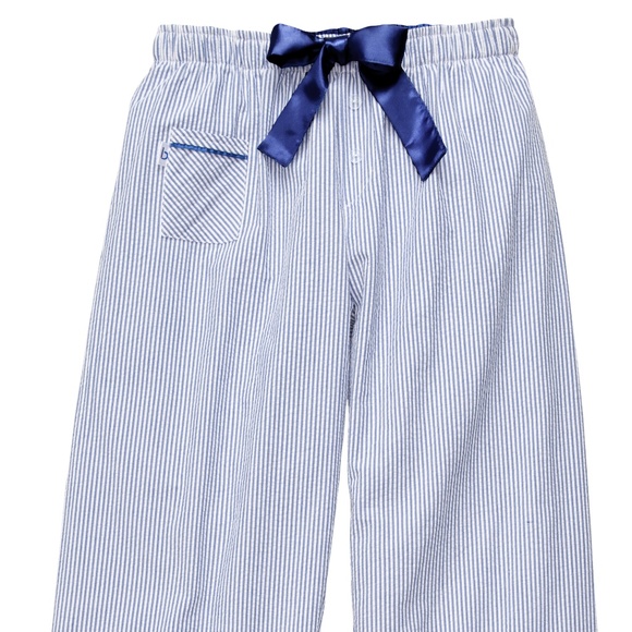 Seer Sucker PJ Pant - Blue Stripe - Picture 1 of 5